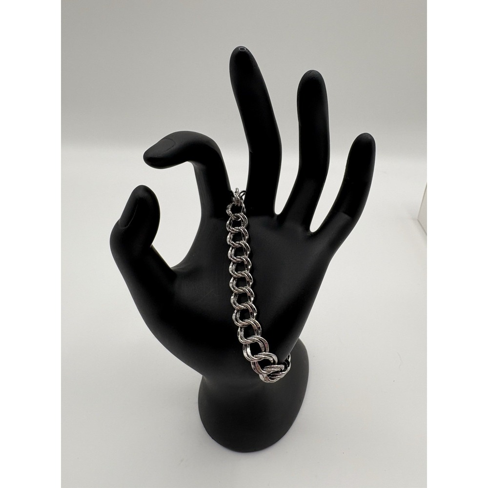 Starter‎ Charm Bracelet Double Link Charm Silver Color Metal Vintage